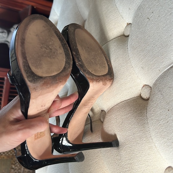 Stuart Weitzman Platform Nudist Disco Black Patent - Picture 4 of 4